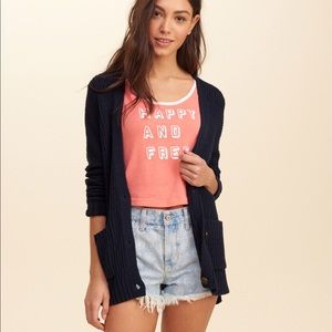 Hollister Navy/Black Cardigan